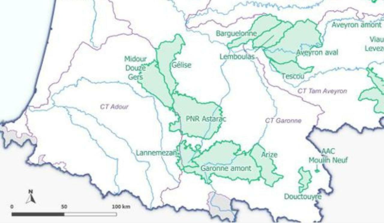 Carte des secteurs concernés par le PSE pour les clients Cerfrance GO